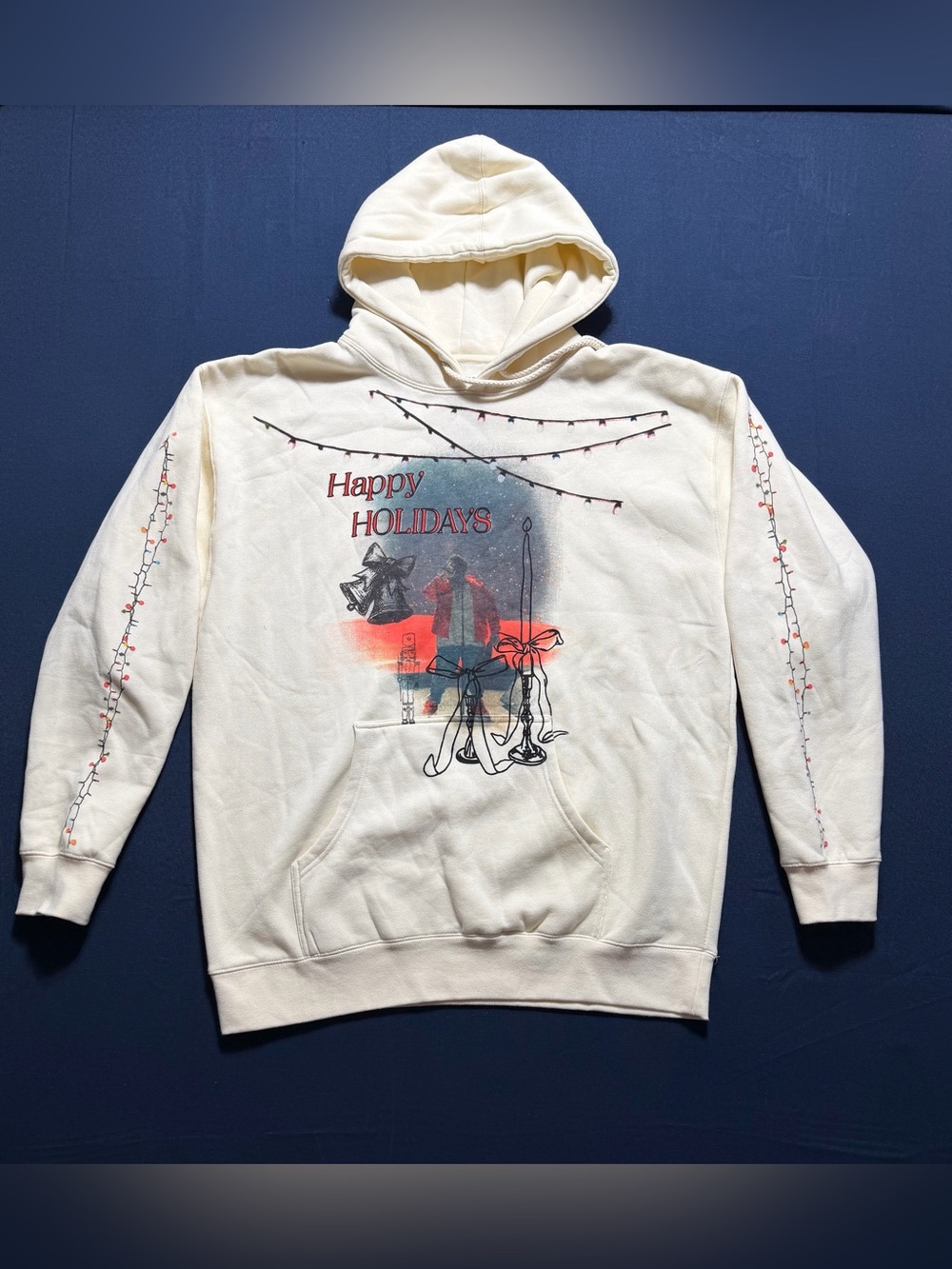 Rod Wave Merch Happy Holidays Christmas Hoodie Size XL Cotton Poly NWOT